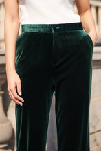 Afbeelding in Gallery-weergave laden, Attentif Paris - Straight cut velvet pants: Dark brown / Sx1 Mx1 Lx1 XLx1
