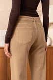 Vivid - Basic wide-leg jeans color: Light khaki / L