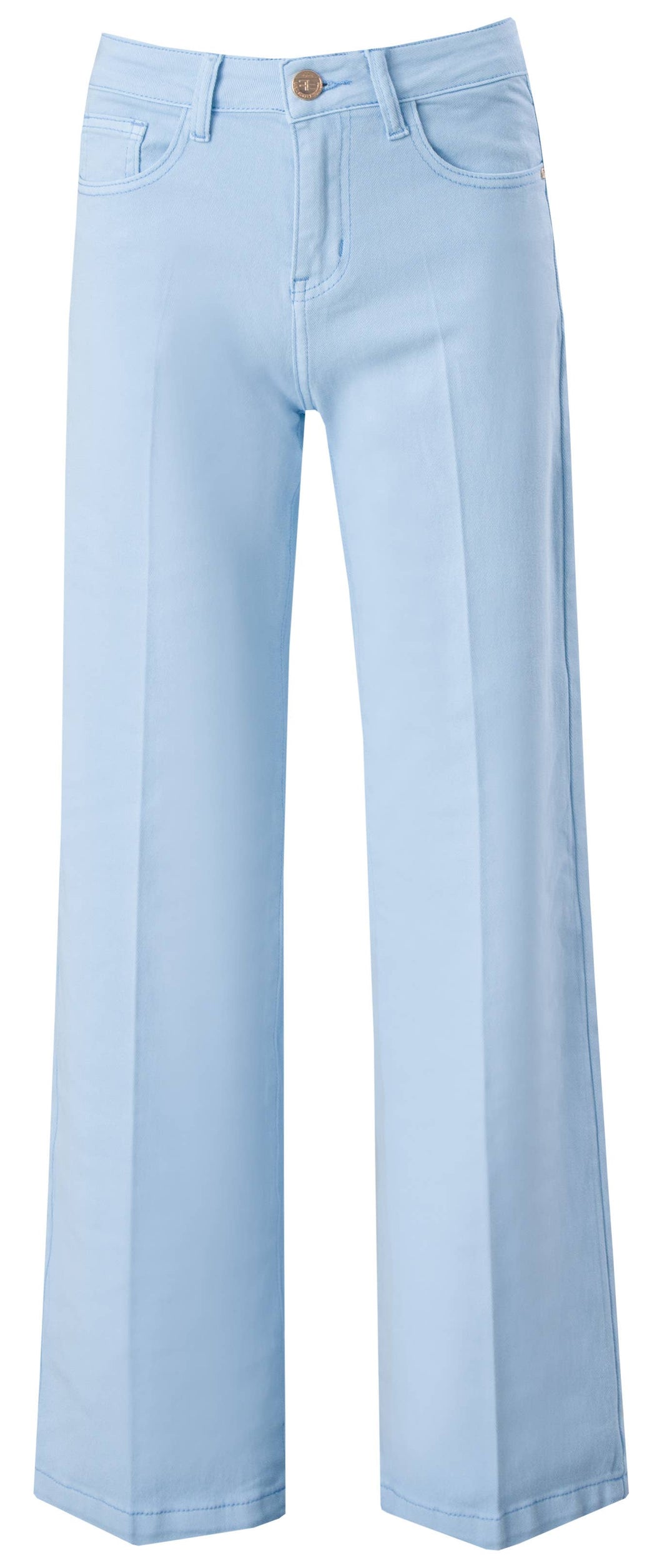 FERRACHE - Straight jeans with a cotton blend: Baby Blue