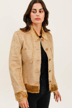 Afbeelding in Gallery-weergave laden, CHOKLATE PARIS - Suede leather &amp; faux fur coat - 89A123: Choco / 1S-2M-2L-1XL
