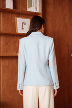 Afbeelding in Gallery-weergave laden, Attentif Paris - Fitted tweed blazer: Blue / S/M/L/XL

