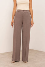 Afbeelding in Gallery-weergave laden, Attentif Paris - [Aura] Wide high-waisted tailored long pants: Brown / Sx1 Mx1 Lx1 XLx1
