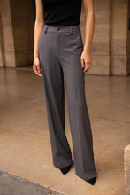 Afbeelding in Gallery-weergave laden, Attentif Paris - High-waisted plain wide-leg pants: Black / Sx1 Mx1 Lx1 XLx1
