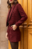 LULUMARY - Blazer court tweed V324: White / 2S 2M 2L