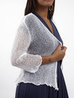 Bijondo - Amelia rayon short mesh cardigan: Greening / One size