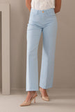 FERRACHE - Straight jeans with a cotton blend: Baby Blue