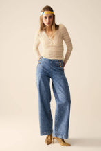 Afbeelding in Gallery-weergave laden, Q2—All Orders:Free Duties for the US,UK,and Canada - Romantic V-neck Lace Top With Long Sleeves in beige: BEIGE / L
