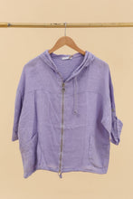 Afbeelding in Gallery-weergave laden, linen zip-up jacket with hood
