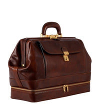 Afbeelding in Gallery-weergave laden, Time Resistance - Large Italian Leather Doctor Bag - The Master and Margarita: Black
