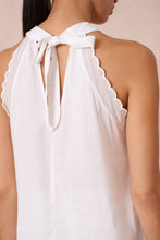 Afbeelding in Gallery-weergave laden, Attentif Paris - Top with bow neckline containing linen: Sky Blue / Sx1 Mx1 Lx1
