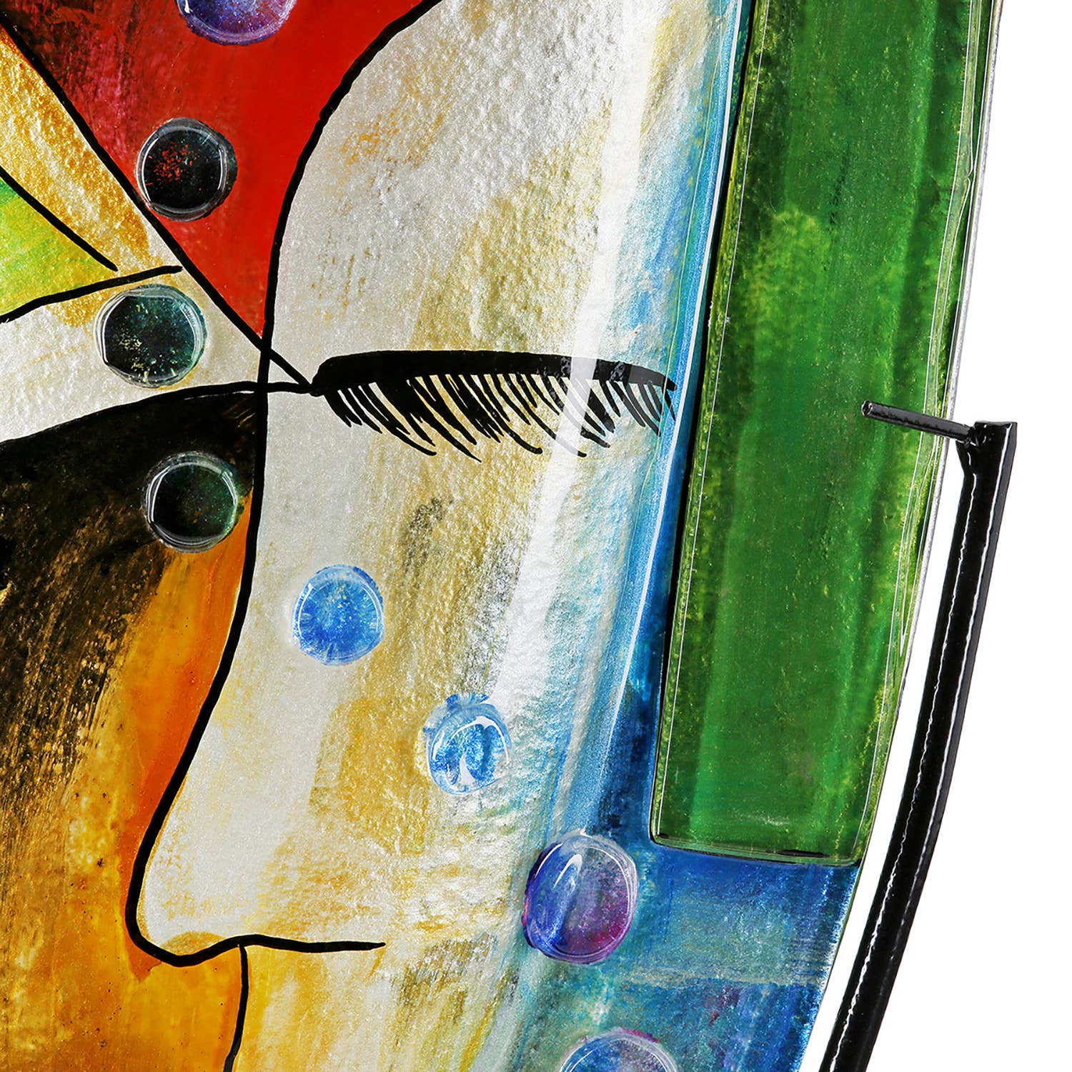 Gilde Handwerk Macrander GmbH & Co. KG - Veronique face vase, h.49 cm: Interior walls are hand painted/not waterproof / Multicoloured / Jar