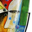 Gilde Handwerk Macrander GmbH & Co. KG - Veronique face vase, h.49 cm: Interior walls are hand painted/not waterproof / Multicoloured / Jar
