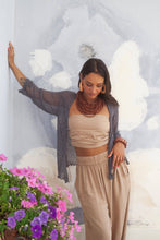Afbeelding in Gallery-weergave laden, Bijondo - Amelia rayon short mesh cardigan: Greening / One size
