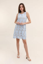 Afbeelding in Gallery-weergave laden, CHOKLATE PARIS - Selena sleeveless lace dress: Small  / Sky blue/nude
