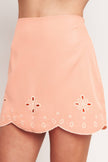 FLYING TOMATO - A solid woven mini skirt - IK7739T: PEACH / Contemporary / M