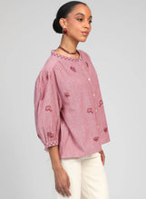 Afbeelding in Gallery-weergave laden, An'ge - SAYONNE striped BLOUSE: M
