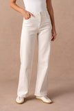 Vivid - Basic wide-leg jeans color: Light khaki / L