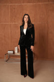CHOKLATE PARIS - Ganny tailored jacket in velvet, single-button - V26115: Choco / 1S-1M-1L-1XL
