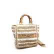 Vimoda - Woven paper tote bag with Rive Gauche handles: Taupe-Jean