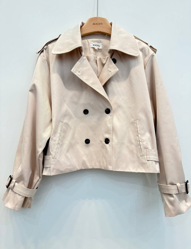 Acacia Paris - Fluid jacket with a modern cut - 447: Beige