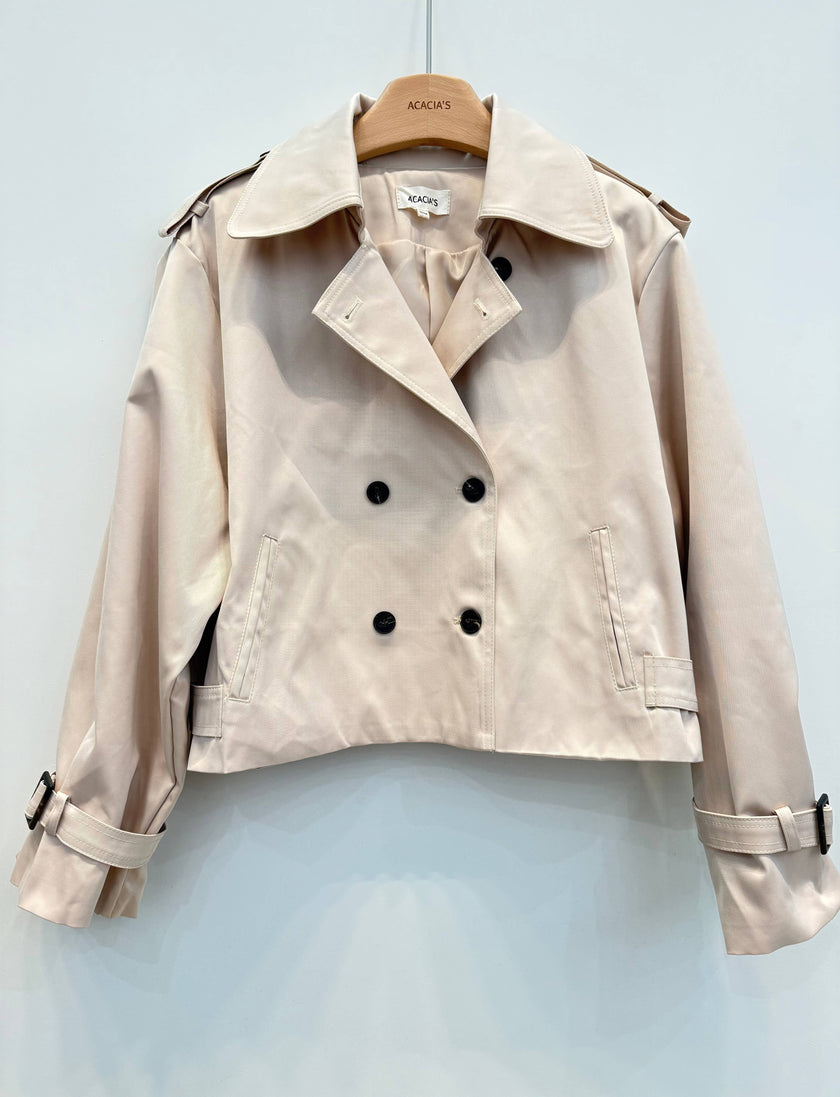 Acacia Paris - Fluid jacket with a modern cut - 447: Beige