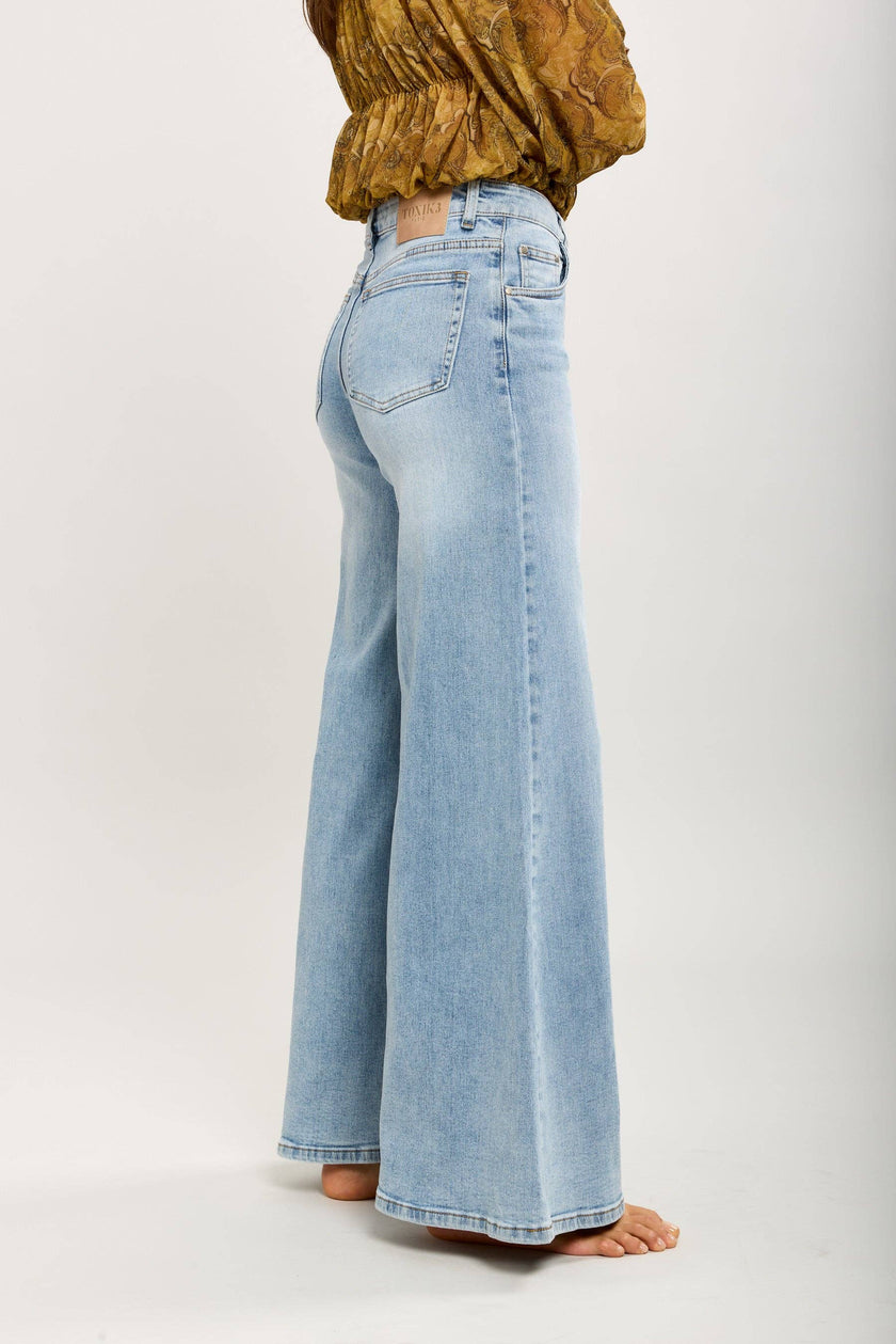 Toxik3 - Toxik3 pantalon extra-wide en jean stretch bleu jean: Bleu jean / 38