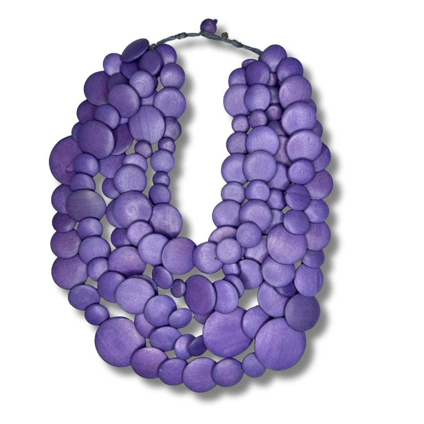 Bijondo - Guinea wooden light necklace: Naked