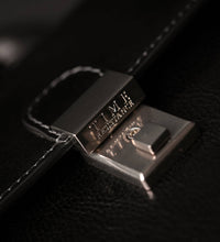 Afbeelding in Gallery-weergave laden, Time Resistance - Large Italian Leather Doctor Bag - The Master and Margarita: Black
