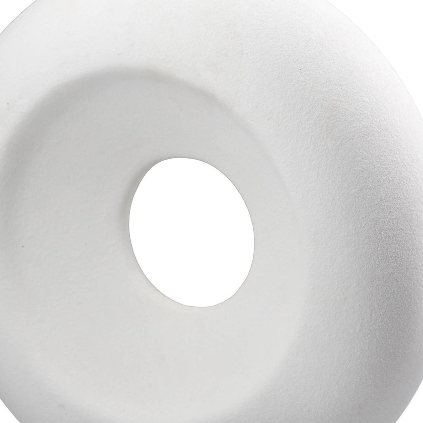 Gilde Handwerk Macrander GmbH & Co. KG - Organico round perforated vase, h.16.5 cm: Watertight / White / Pottery