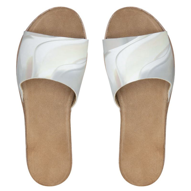 Womens Leather Sliders